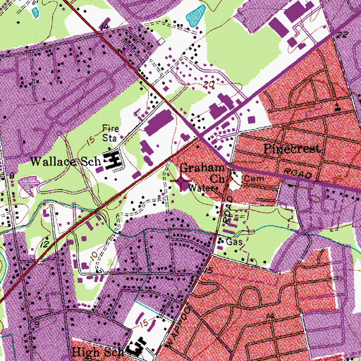 Topographic Map of Fairfield Office Park, SC