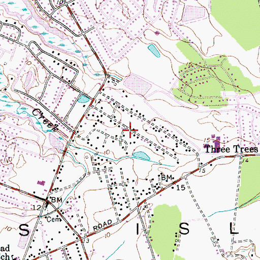 Topographic Map of Green Hill, SC