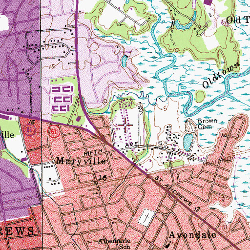Topographic Map of Hillside, SC