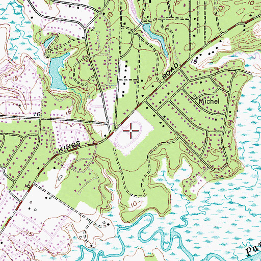 Topographic Map of Holy Cross Cemetery, SC