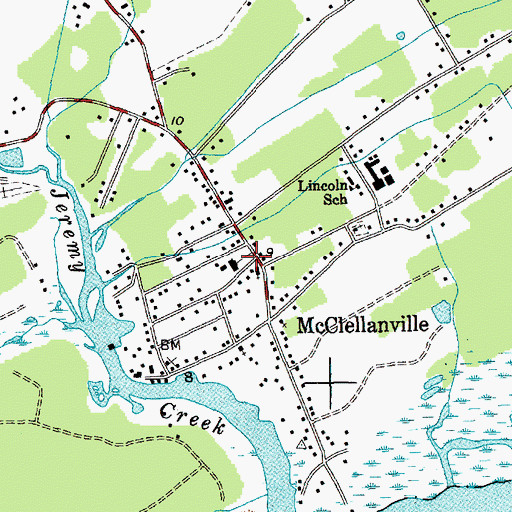 Topographic Map of McClellanville Historic District, SC