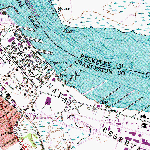 Topographic Map of Pier L, SC