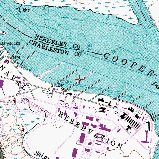 Topographic Map of Pier P, SC