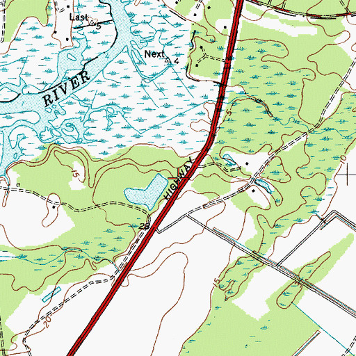 Topographic Map of Twelve Mile School (historical), SC