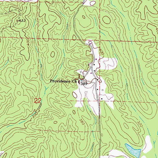 Topographic Map of Providence Church, AL