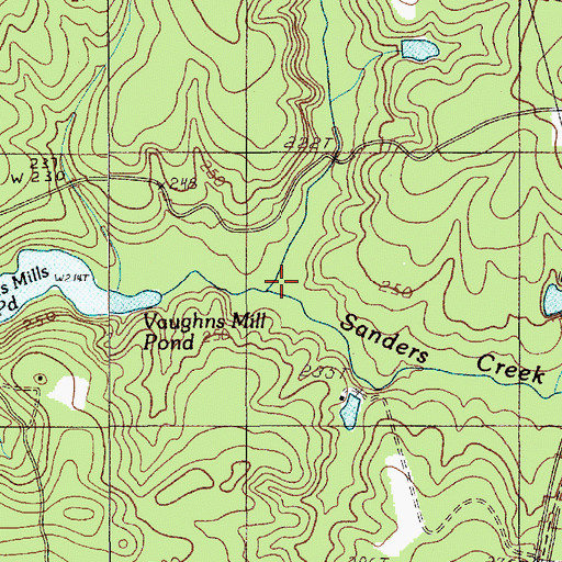 Topographic Map of Gum Swamp Creek, SC