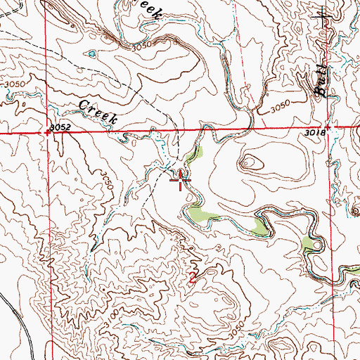 Topographic Map of Big Creek, SD