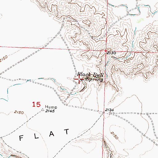 Topographic Map of Black Bull Spring, SD