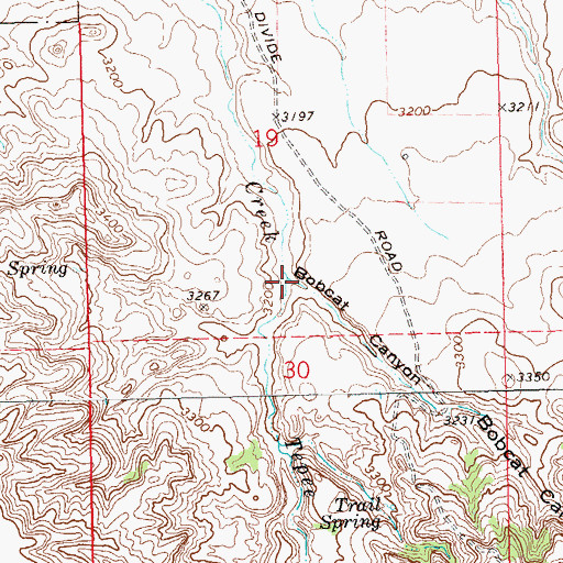 Topographic Map of Bobcat Canyon, SD