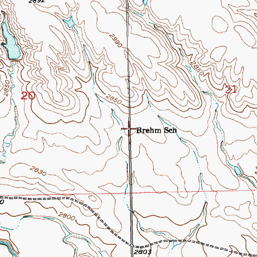 Topographic Map of Brehm School, SD