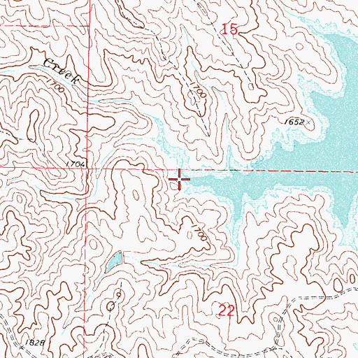 Topographic Map of Buck Creek, SD