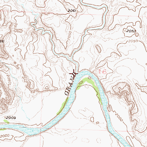 Topographic Map of Cedar Boy Creek, SD