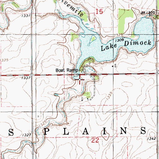 Topographic Map of Coffee Creek, SD
