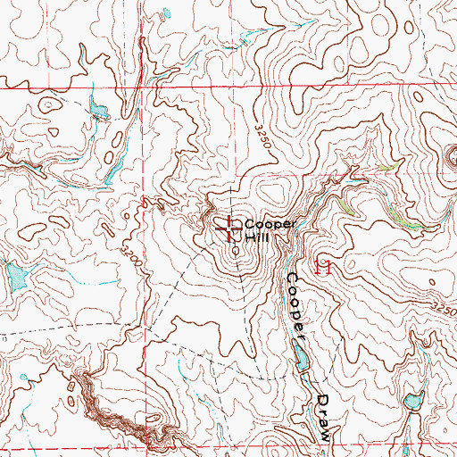 Topographic Map of Cooper Hill, SD