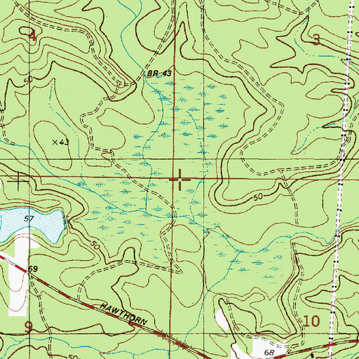 Topographic Map of Rattlesnake Branch, AL