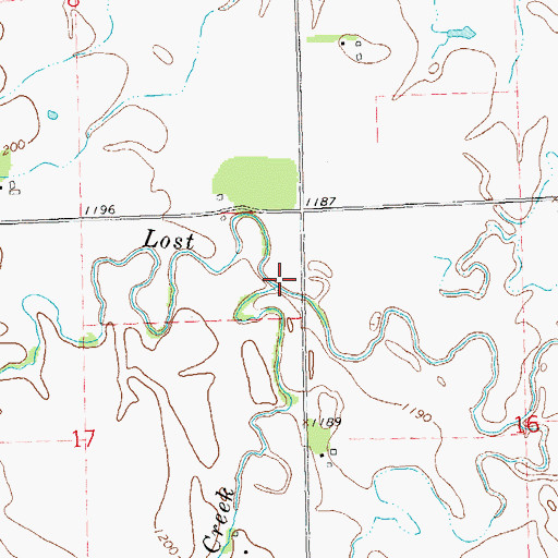 Topographic Map of Crow Timber Creek, SD
