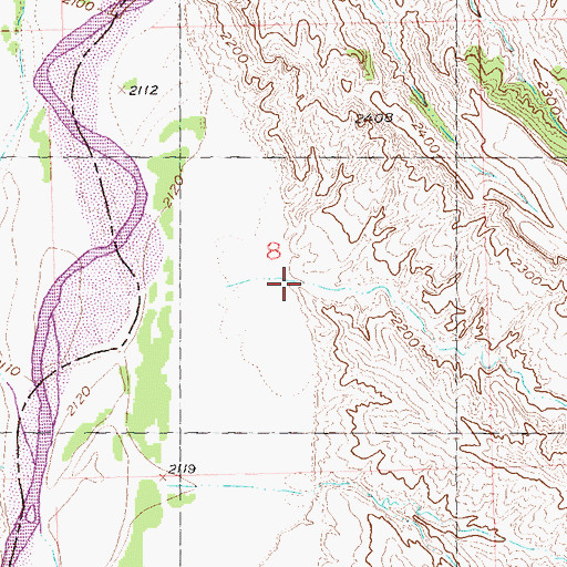 Topographic Map of Dalzell Canyon, SD