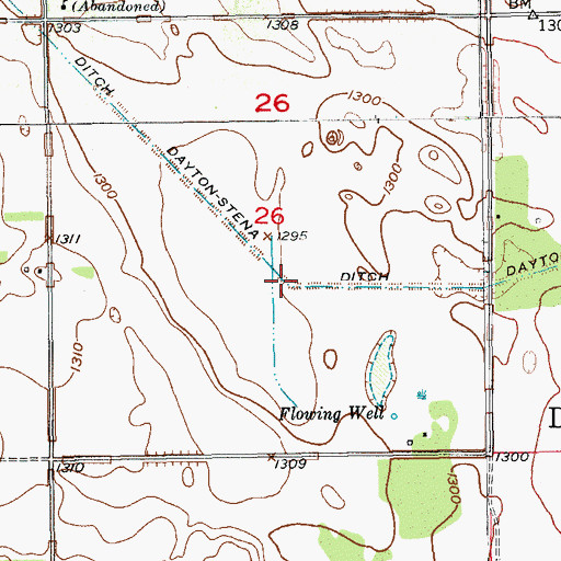 Topographic Map of Dayton-Stena Ditch, SD