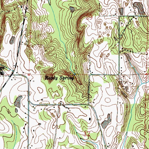 Topographic Map of Ready Spring, AL