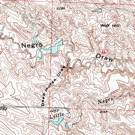Topographic Map of Dead Horse Draw, SD