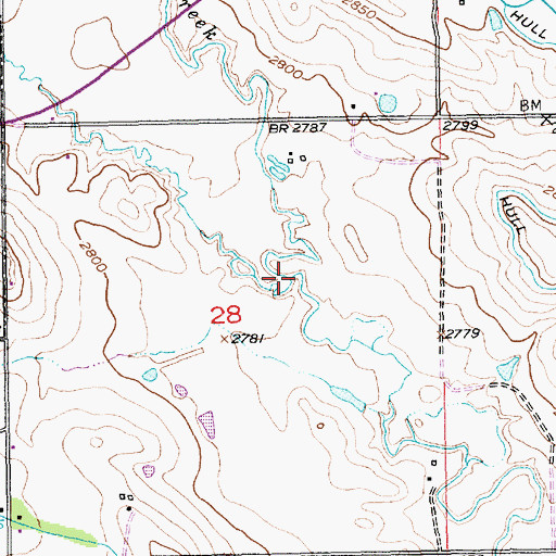 Topographic Map of Deadman Creek, SD