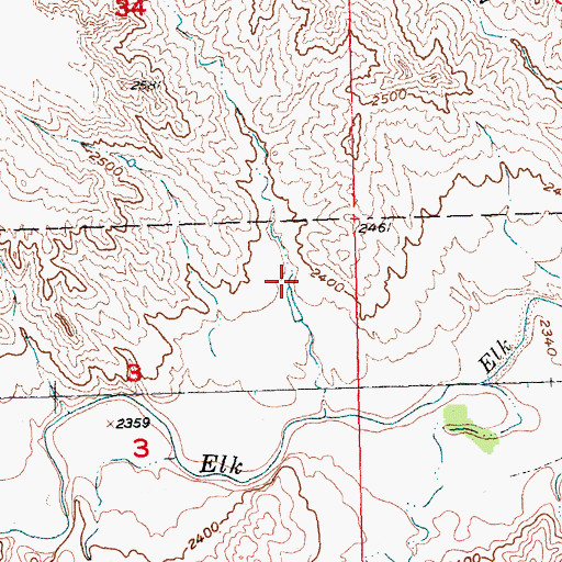 Topographic Map of Dover Draw, SD
