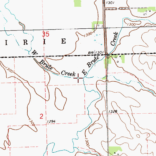 Topographic Map of East Brule Creek, SD
