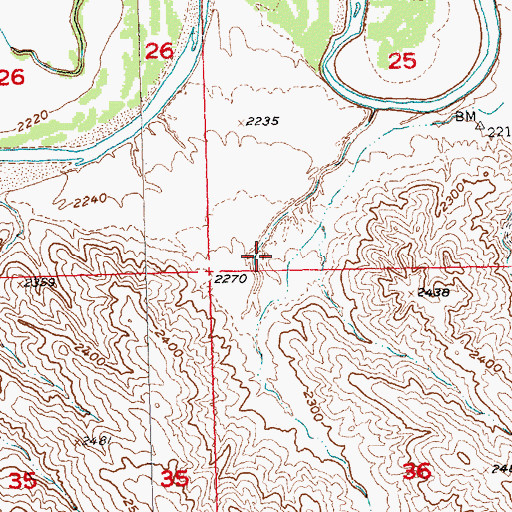 Topographic Map of Gilam Draw, SD