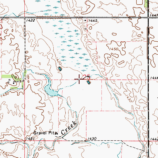 Topographic Map of Gooder Creek, SD