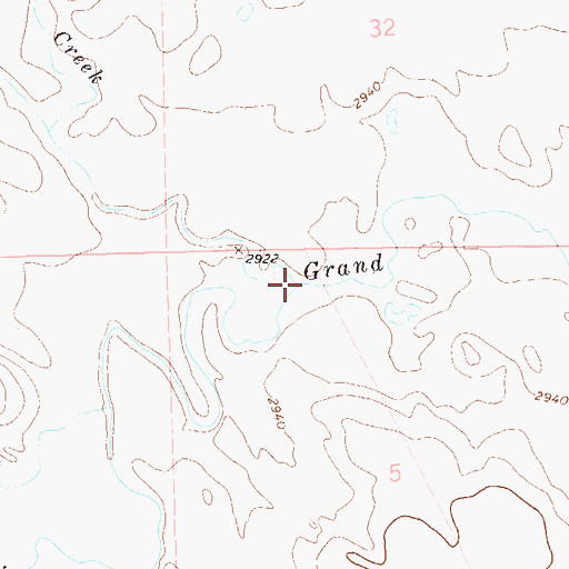 Topographic Map of Graves Creek, SD