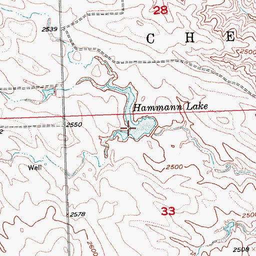 Topographic Map of Hammann Lake, SD