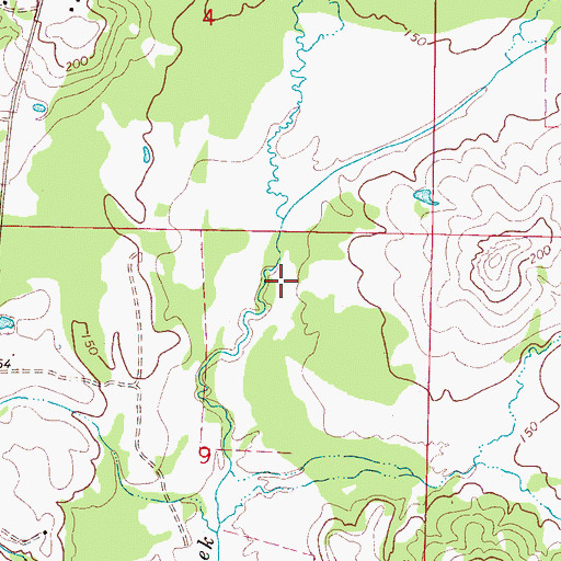 Topographic Map of Reeves Branch, AL