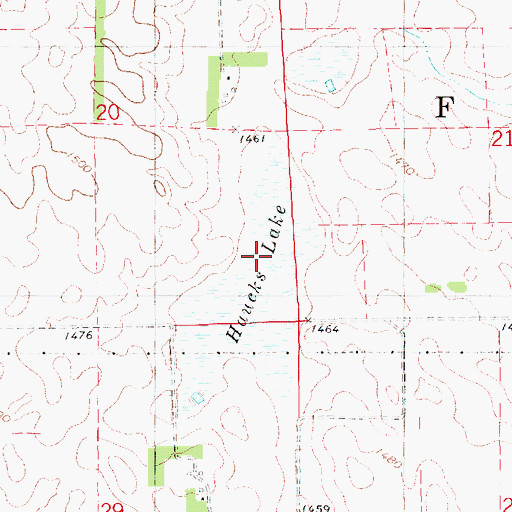 Topographic Map of Haucks Lake, SD