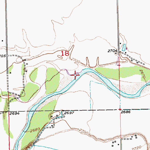 Topographic Map of Horse Creek, SD