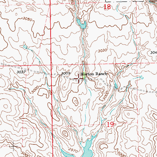 Topographic Map of Horton Ranch, SD