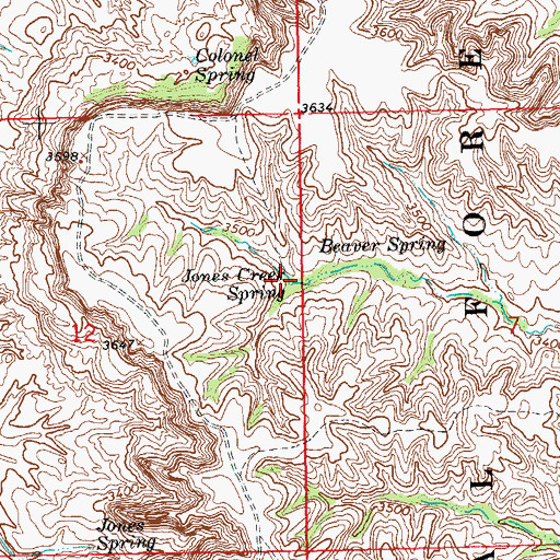 Topographic Map of Jones Creek Spring, SD