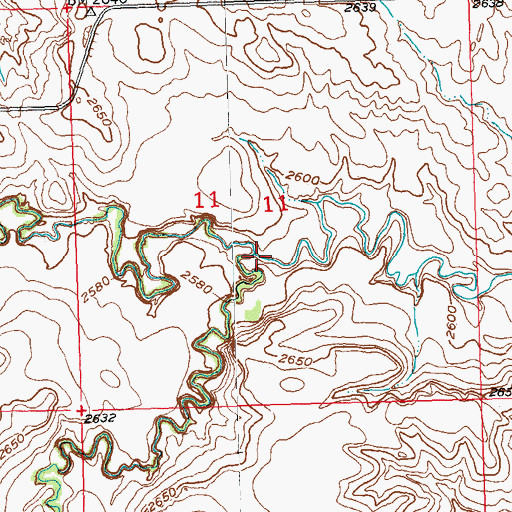 Topographic Map of Lilly Creek, SD