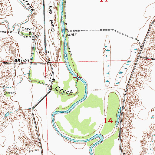 Topographic Map of Lonetree Creek, SD