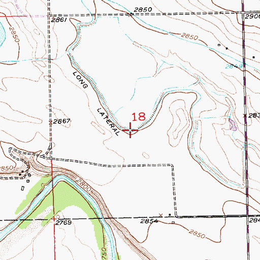 Topographic Map of Long Canal, SD
