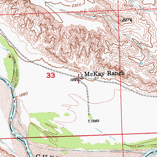 Topographic Map of McKay Ranch, SD