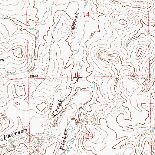 Topographic Map of McPherson Creek, SD
