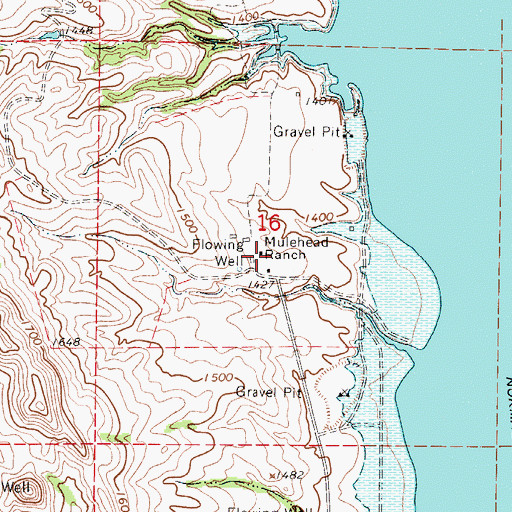 Topographic Map of Mulehead Ranch, SD