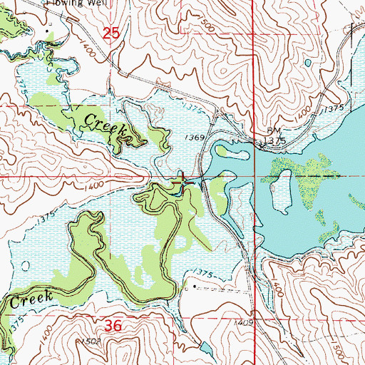 Topographic Map of North Fork Whetstone Creek, SD