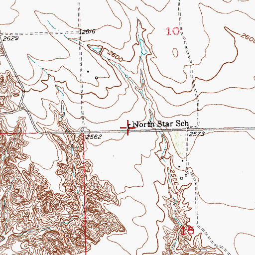 Topographic Map of North Star School, SD