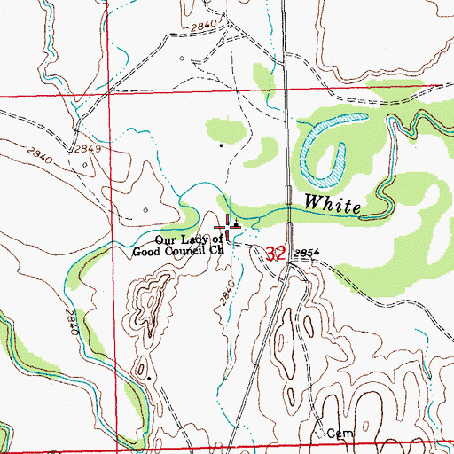 Topographic Map of Our Lady of Good Council Church, SD