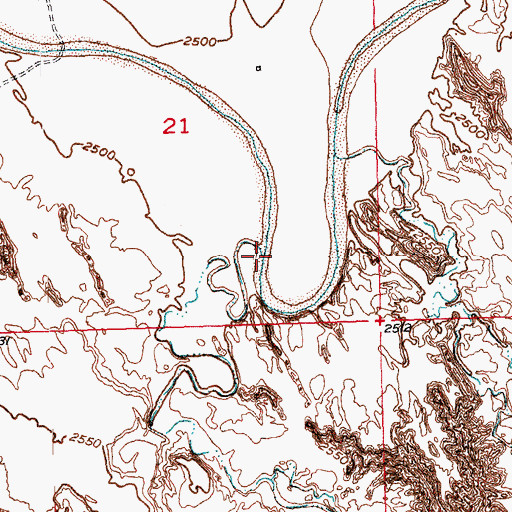 Topographic Map of Palmer Creek, SD