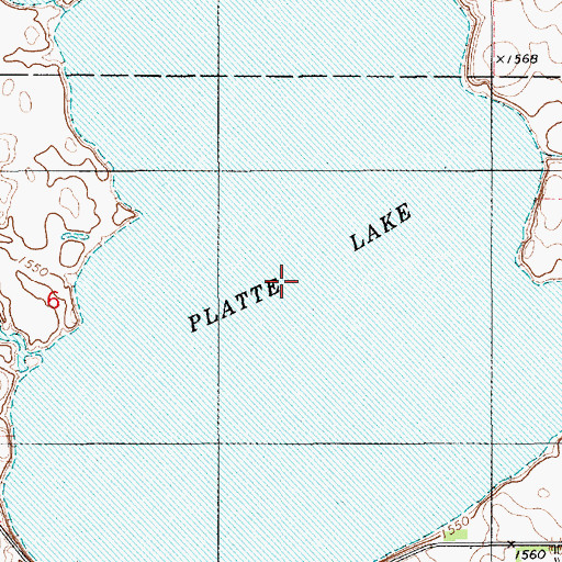 Topographic Map of Platte Lake, SD