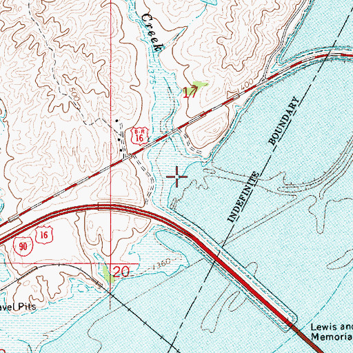 Topographic Map of Pontoon Creek, SD