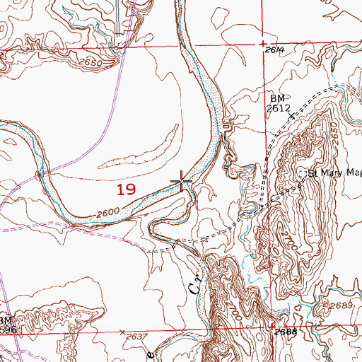 Topographic Map of Porcupine Creek, SD