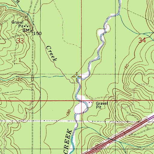 Topographic Map of Robinson Creek, AL